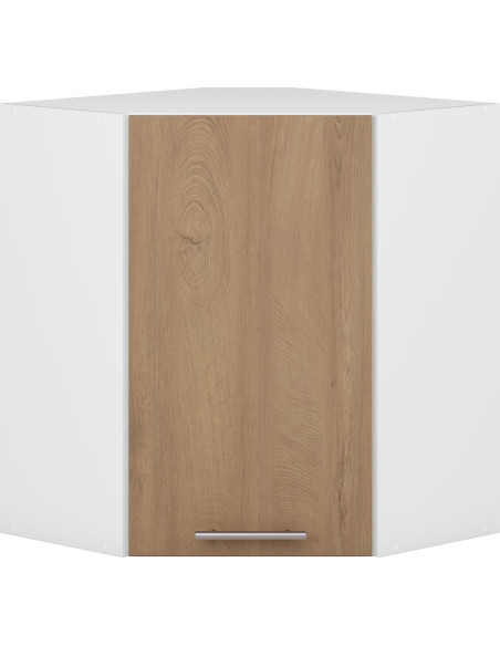 VENTO GN-60/72 Górna Szafka Kuchenna Narożna 60cm Biały/Dąb Miodowy Mat