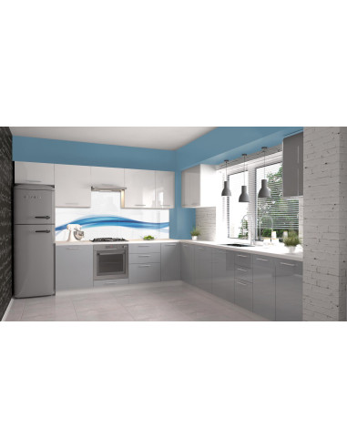 VENTO GO-60/36 Górna Szafka Kuchenna Okapowa 60cm Biały Połysk