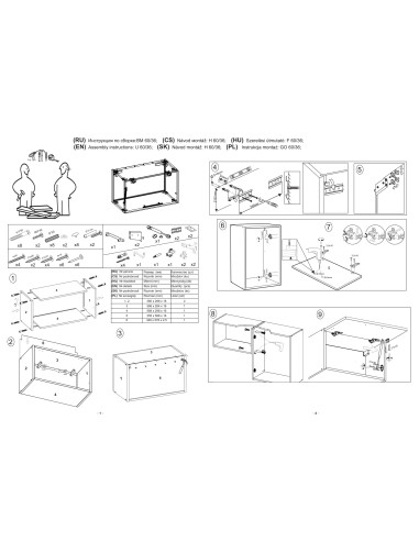 VENTO GO-60/36 Szafka Kuchenna Okapowa Górna 60cm Biały Jany Popiel Połysk