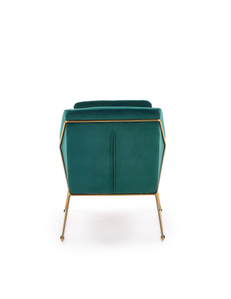 SOFT Fotel Wypoczynkowy Ciemnozielony Velvet/Złoty - Luksus i Komfort