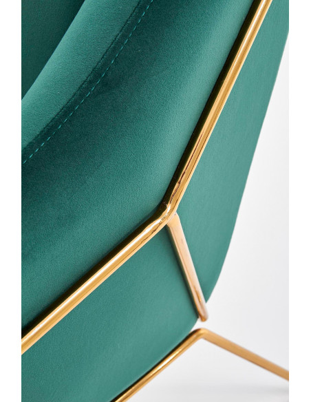 SOFT Fotel Wypoczynkowy Ciemnozielony Velvet/Złoty - Luksus i Komfort