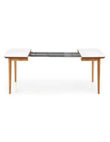 BARRET Stół Rozkładany 90-190cm Biały/Dąb Lefkas - Stylowa Funkcjonalność