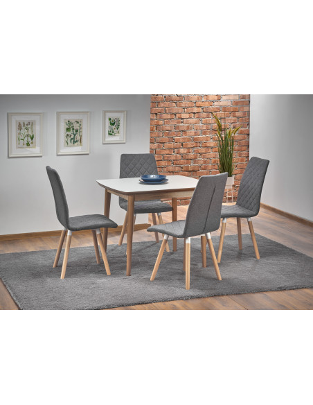 BARRET Stół Rozkładany 90-190cm Biały/Dąb Lefkas - Stylowa Funkcjonalność