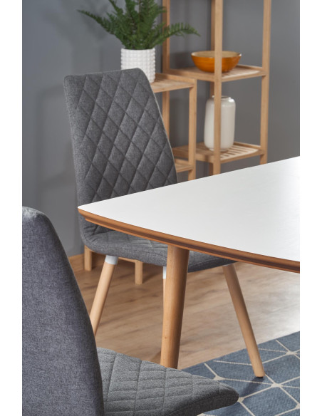 BARRET Stół Rozkładany 90-190cm Biały/Dąb Lefkas - Stylowa Funkcjonalność