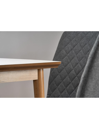 BARRET Stół Rozkładany 90-190cm Biały/Dąb Lefkas - Stylowa Funkcjonalność