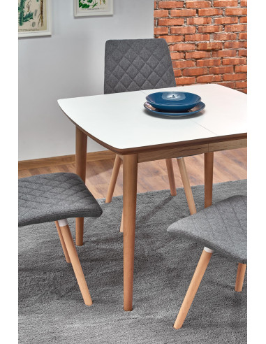 BARRET Stół Rozkładany 90-190cm Biały/Dąb Lefkas - Stylowa Funkcjonalność