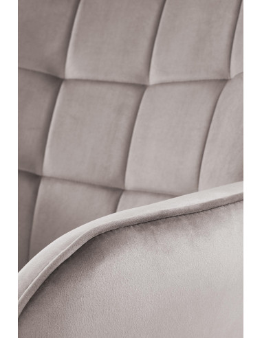 CASTEL Fotel Wypoczynkowy Pikowany Jasny Popiel Velvet - Elegancja i Komfort