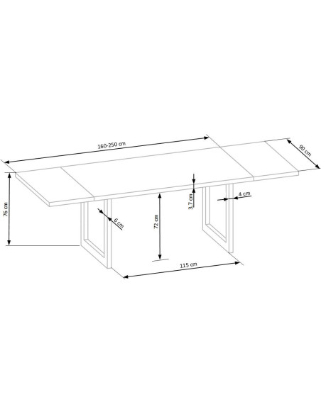 RADUS Stół 160x90 Drewno Dębowe/Dąb Naturalny - Wytrzymałość i Design
