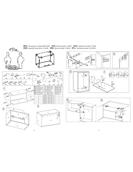 VENTO GO-50/36 Górna Szafka Okapowa 50 cm Biała/Dąb Miodowy Mat