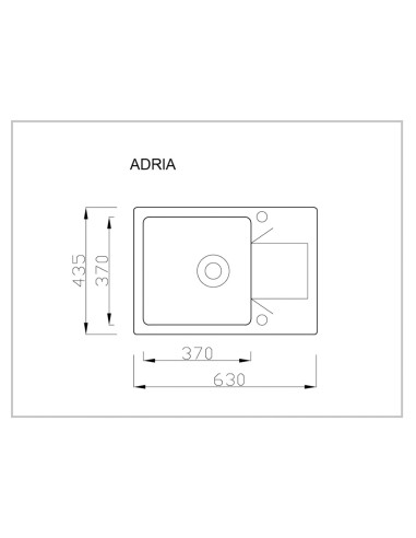 Zlewozmywak ADRIA granitowy - biały