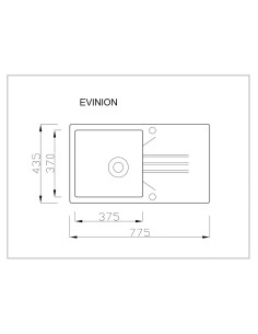 Zlewozmywak EVINION granitowy - biały 2