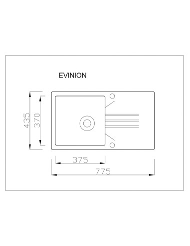Zlewozmywak EVINION granitowy - biały