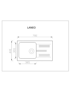 Zlewozmywak LANEO granitowy - biały 2