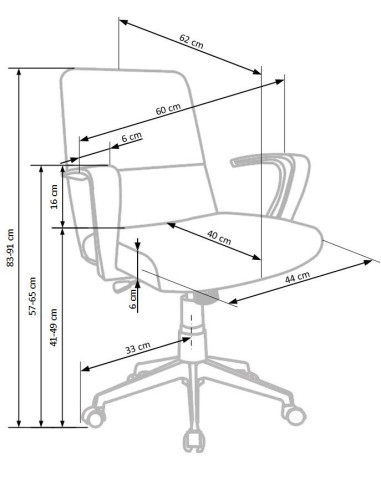 Fotel pracowniczy INGO popielaty