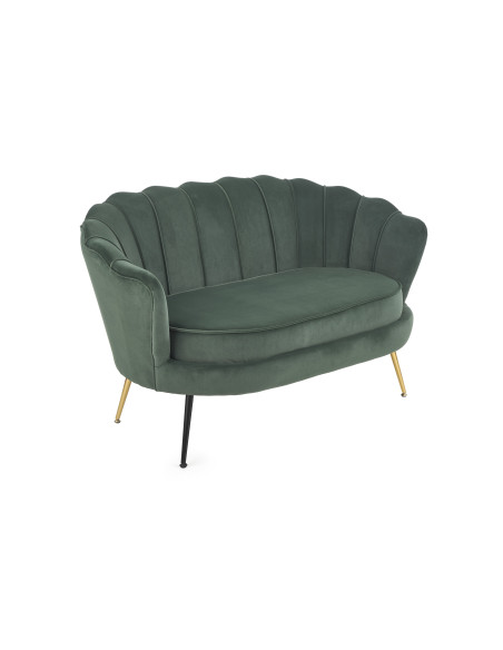 AMORINITO XL Fotel Wypoczynkowy Zielony Velvet/Złote Nóżki- Komfort i Luksus XL