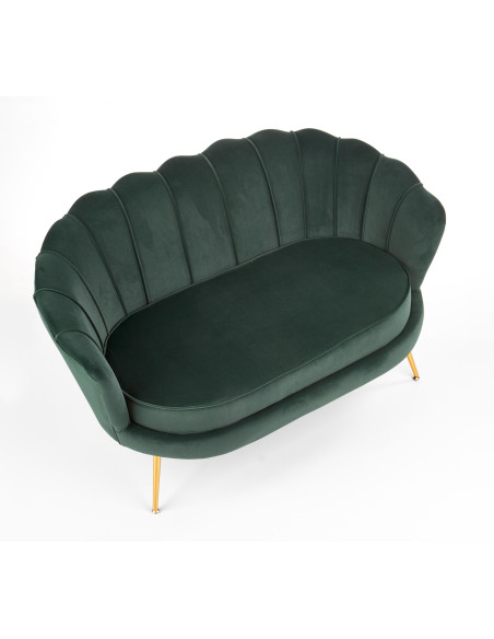 AMORINITO XL Fotel Wypoczynkowy Zielony Velvet/Złote Nóżki- Komfort i Luksus XL