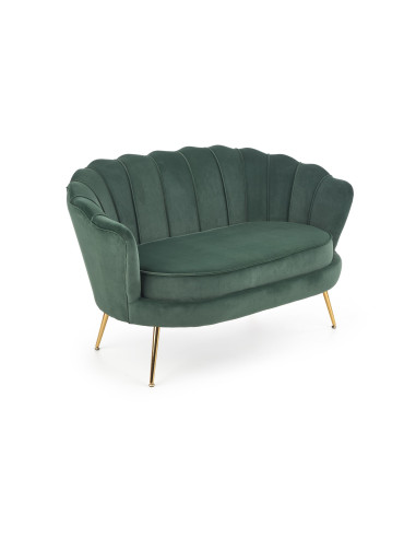 AMORINITO XL Fotel Wypoczynkowy Zielony Velvet/Złote Nóżki- Komfort i Luksus XL