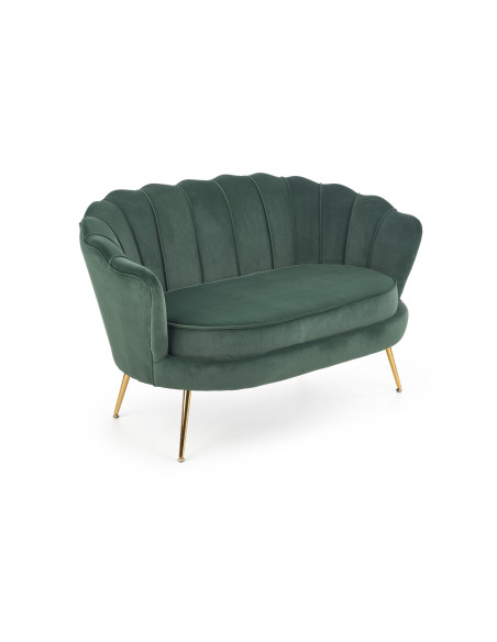 AMORINITO XL Fotel Wypoczynkowy Zielony Velvet/Złote Nóżki- Komfort i Luksus XL