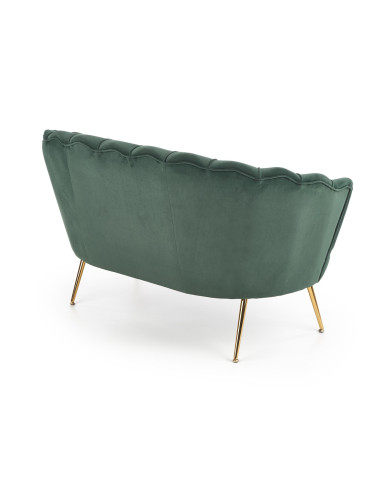 AMORINITO XL Fotel Wypoczynkowy Zielony Velvet/Złote Nóżki- Komfort i Luksus XL