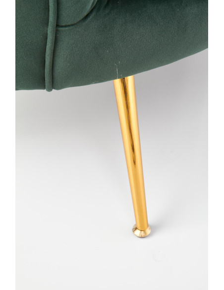 AMORINITO XL Fotel Wypoczynkowy Zielony Velvet/Złote Nóżki- Komfort i Luksus XL