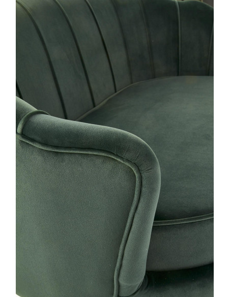 AMORINITO XL Fotel Wypoczynkowy Zielony Velvet/Złote Nóżki- Komfort i Luksus XL