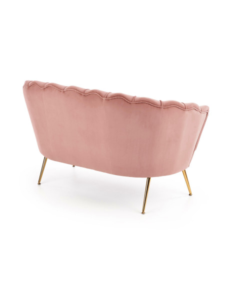 AMORINITO XL Fotel Wypoczynkowy Różowy Velvet/Złote Nóżki - Elegancja XL