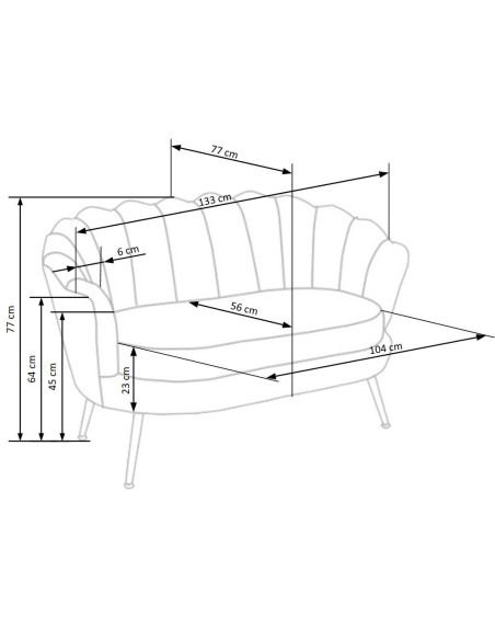 AMORINITO XL Fotel Wypoczynkowy Różowy Velvet/Złote Nóżki - Elegancja XL