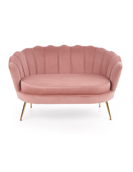 AMORINITO XL Fotel Wypoczynkowy Różowy Velvet/Złote Nóżki - Elegancja XL