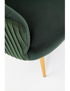 CROWN Fotel Wypoczynkowy Kubełkowy Zielony VELVET/Złote Nóżki - Glamour 2