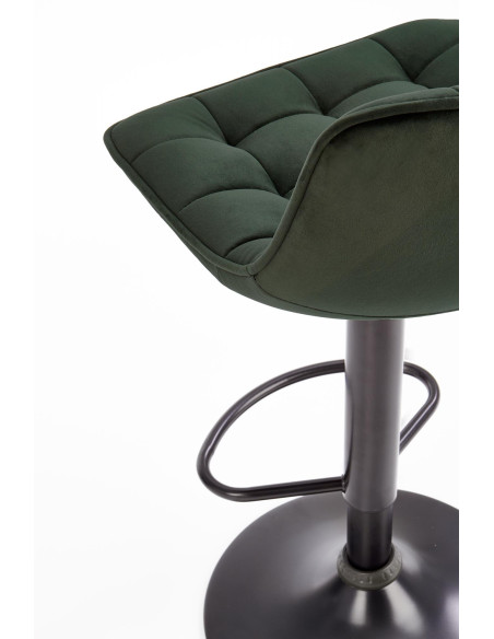 H95 Hoker Ciemna Pikowana Zieleń VELVET / Czarny - Nowoczesność w Barze