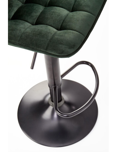 H95 Hoker Ciemna Pikowana Zieleń VELVET / Czarny - Nowoczesność w Barze