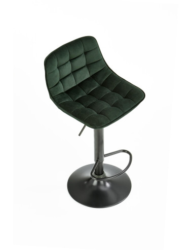 H95 Hoker Ciemna Pikowana Zieleń VELVET / Czarny - Nowoczesność w Barze
