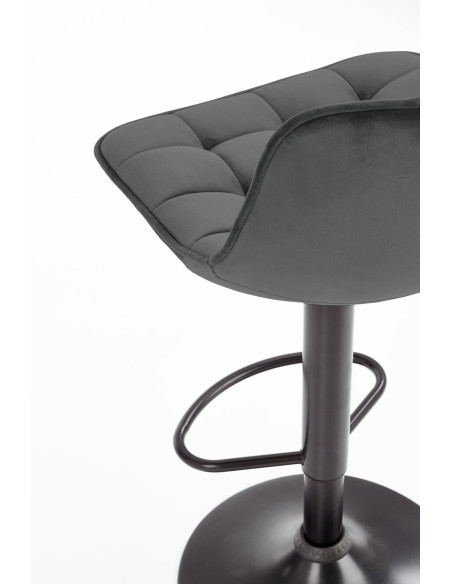 H95 Hoker Ciemny Pikowany Popiel VELVET / Czarny - Nowoczesność w Barze