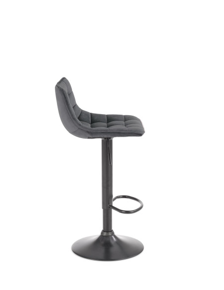 H95 Hoker Ciemny Pikowany Popiel VELVET / Czarny - Nowoczesność w Barze