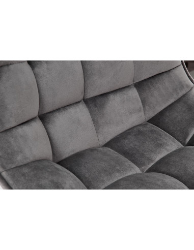 H95 Hoker Ciemny Pikowany Popiel VELVET / Czarny - Nowoczesność w Barze