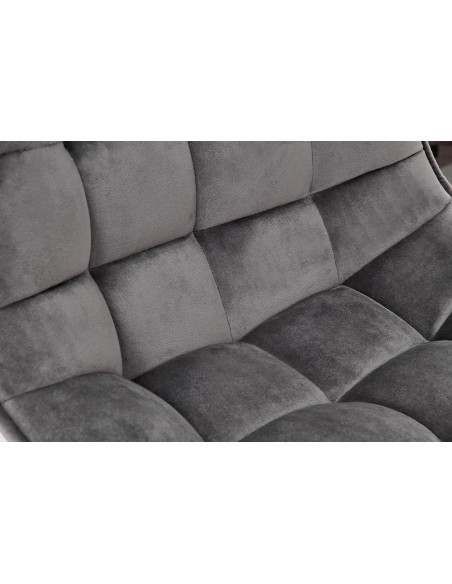 H95 Hoker Ciemny Pikowany Popiel VELVET / Czarny - Nowoczesność w Barze