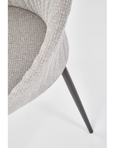 Krzesło pikowane CH/357 tkanina popiel