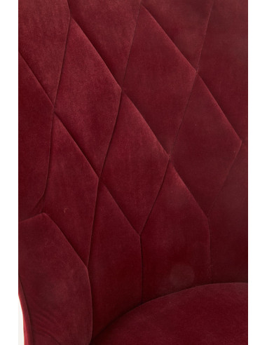 K366 Krzesło z Okrągłym Siedziskiem Bordowe VELVET - Elegancki Styl
