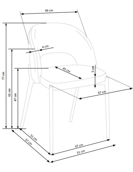 K373 Krzesło Kubełkowe Beżowe - Neutralny Kolor dla Każdego Wnętrza