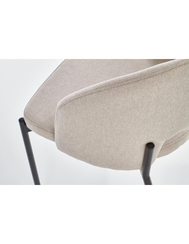 K373 Krzesło Kubełkowe Beżowe - Neutralny Kolor dla Każdego Wnętrza