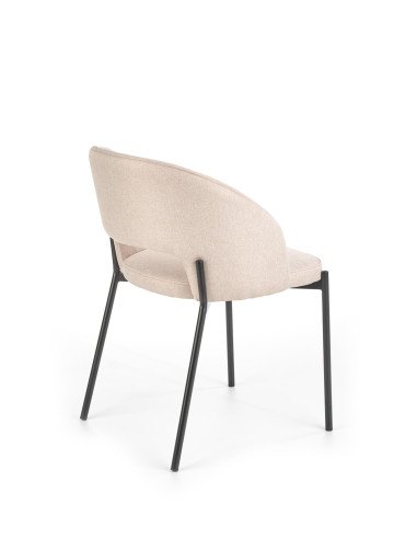 K373 Krzesło Kubełkowe Beżowe - Neutralny Kolor dla Każdego Wnętrza