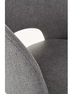 K373 Krzesło Kubełkowe Popielate - Subtelna Elegancja i Komfort 2