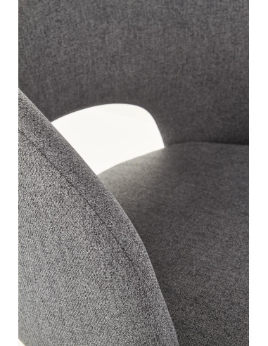 K373 Krzesło Kubełkowe Popielate - Subtelna Elegancja i Komfort