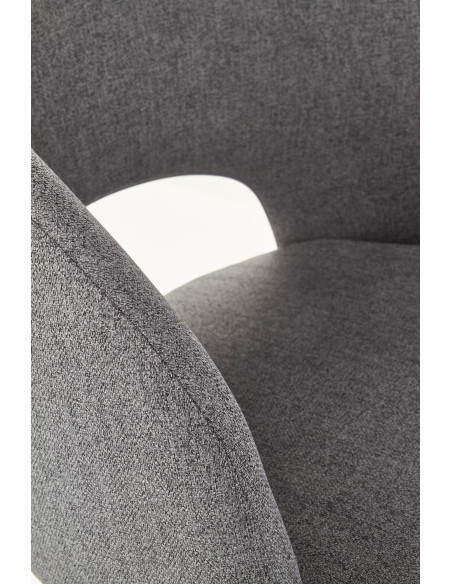 K373 Krzesło Kubełkowe Popielate - Subtelna Elegancja i Komfort