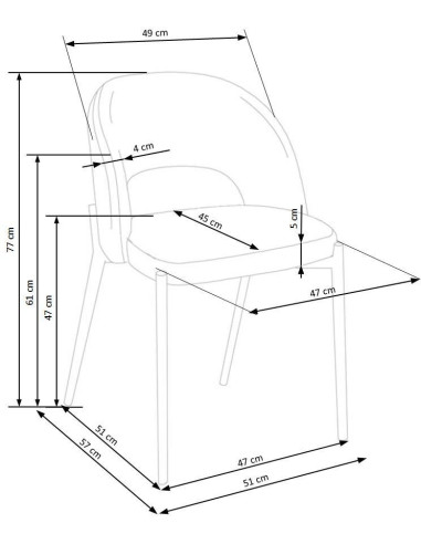 K373 Krzesło Kubełkowe Popielate - Subtelna Elegancja i Komfort