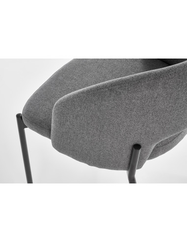 K373 Krzesło Kubełkowe Popielate - Subtelna Elegancja i Komfort