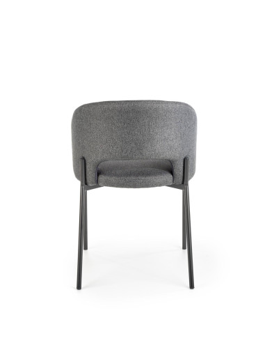 K373 Krzesło Kubełkowe Popielate - Subtelna Elegancja i Komfort