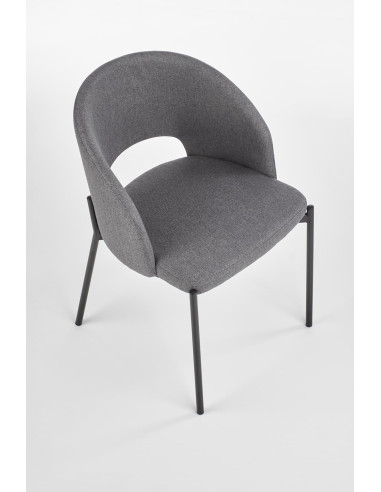 K373 Krzesło Kubełkowe Popielate - Subtelna Elegancja i Komfort