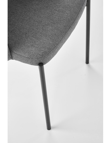 K373 Krzesło Kubełkowe Popielate - Subtelna Elegancja i Komfort