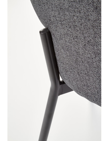 K373 Krzesło Kubełkowe Popielate - Subtelna Elegancja i Komfort